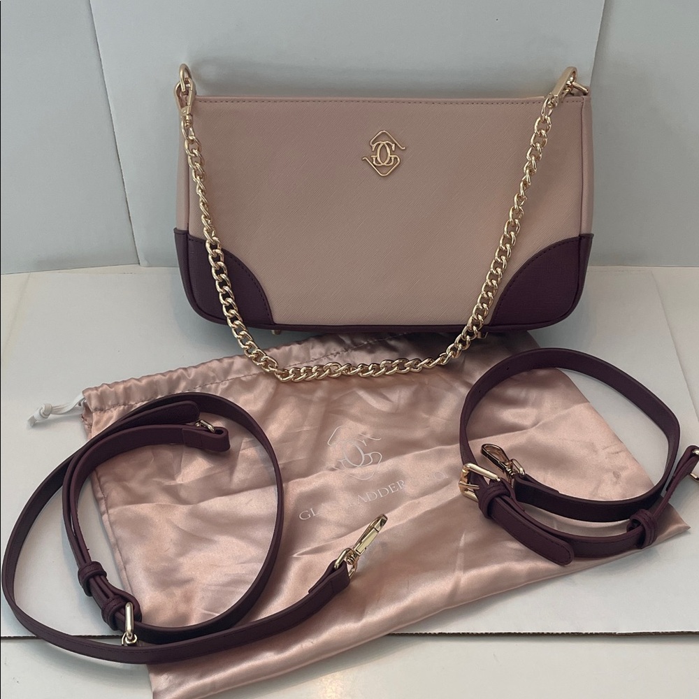 Glass Ladder & Co Pink and Purple Shoulder Bag